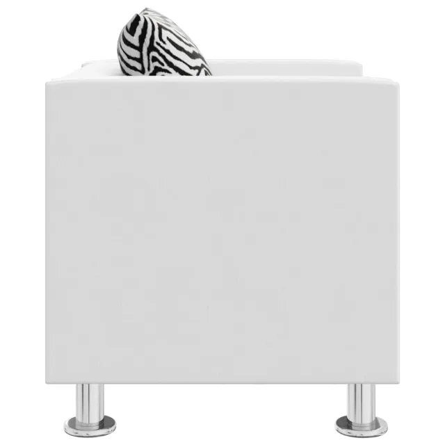 Fauteuil blanc similicuir