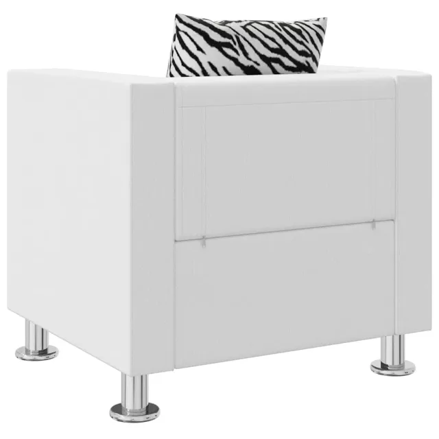 Fauteuil blanc similicuir