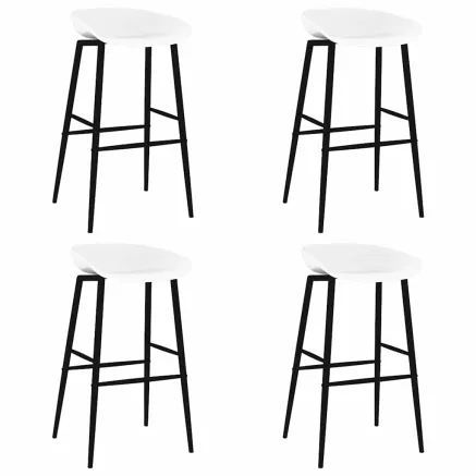 Chaises de bar lot de 4 blanc