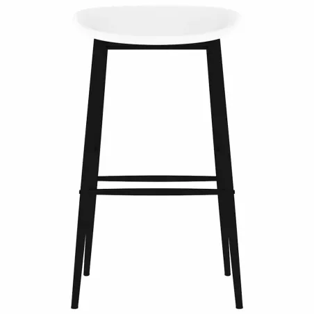 Chaises de bar lot de 4 blanc