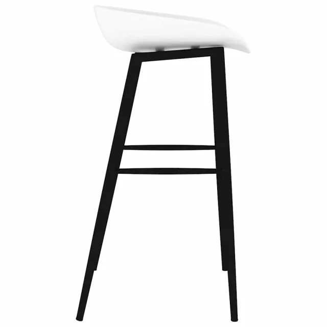 Chaises de bar lot de 4 blanc