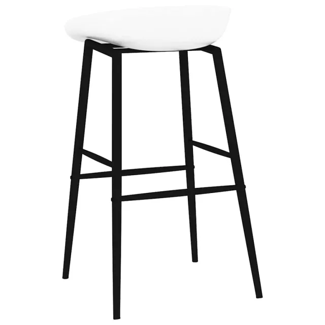Chaises de bar lot de 4 blanc