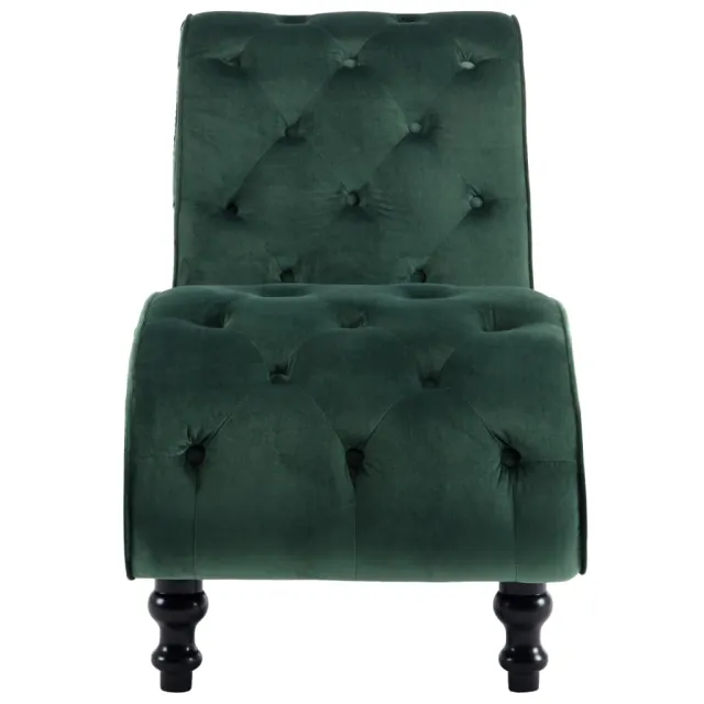 Chaise longue Velours Vert