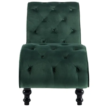 Chaise longue Velours Vert