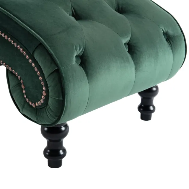 Chaise longue Velours Vert
