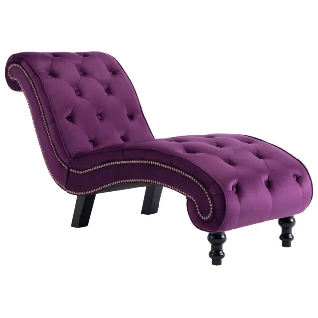 Chaise longue Velours Violet