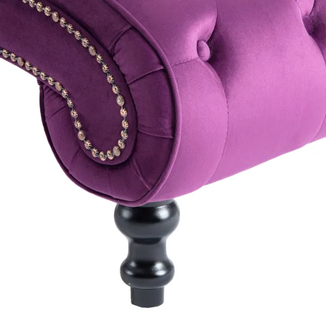 Chaise longue Velours Violet