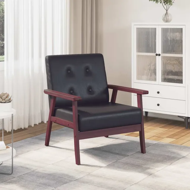 Fauteuil noir similicuir