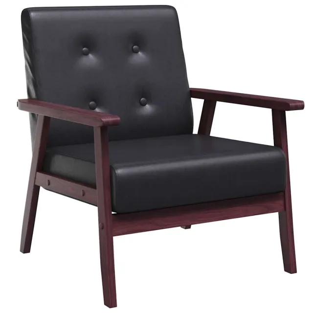 Fauteuil noir similicuir
