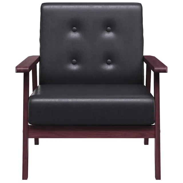 Fauteuil noir similicuir