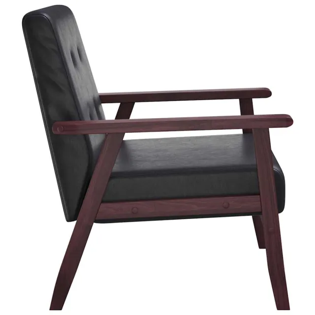 Fauteuil noir similicuir