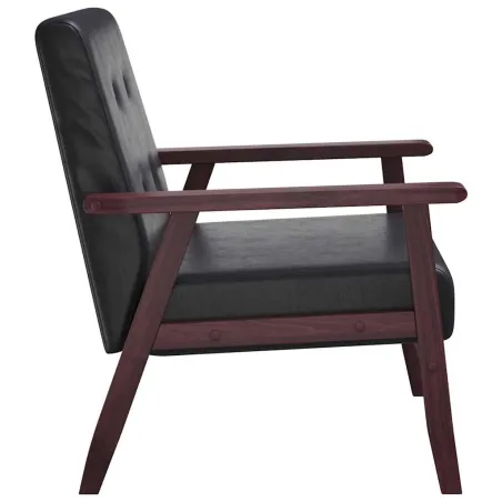 Fauteuil noir similicuir