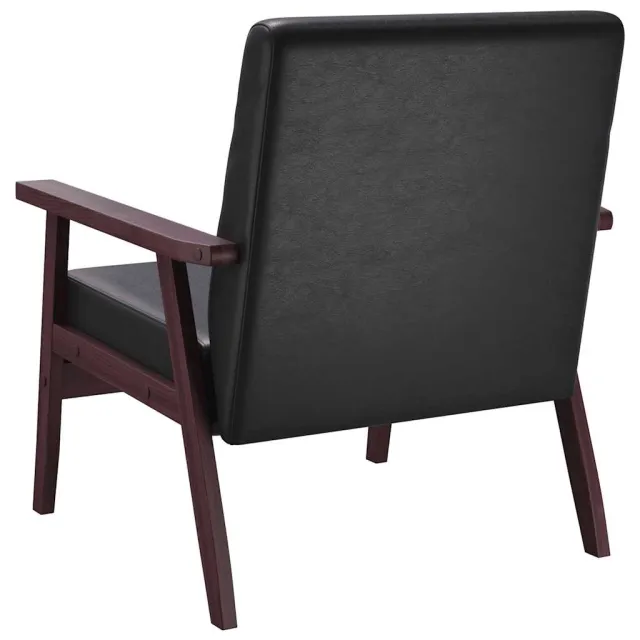 Fauteuil noir similicuir