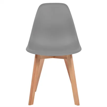 Chaises à manger lot de 6 Gris Plastique 2