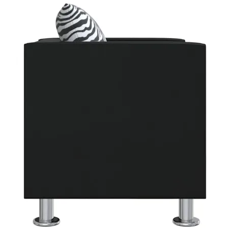 Jeu de canapé à 2 places et à 3 places et fauteuil Noir