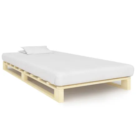 Cadre de lit de palette sans matelas 90x200 cm bois pin massif