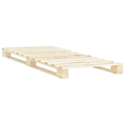 Cadre de lit de palette sans matelas 90x200 cm bois pin massif 2