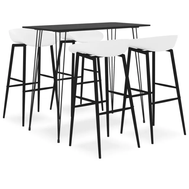 Ensemble de bar 5 pcs Noir et blanc