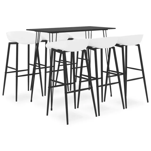 Ensemble de bar 7 pcs Noir et blanc