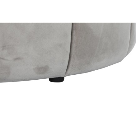 Fußstütze DKD Home Decor Beige Polyester Holz MDF (86 x 86 x 48 cm) 2