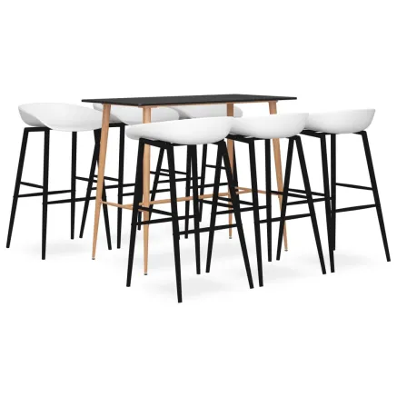 Ensemble de bar 7 pcs Noir et blanc