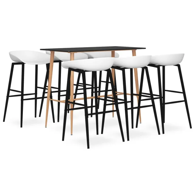 Ensemble de bar 7 pcs Noir et blanc