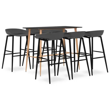Ensemble de bar 7 pcs Noir et gris