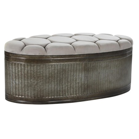 Kruk DKD Home Decor  Beige Metaal Polyester Donkerbruin (121 x 44 x 47