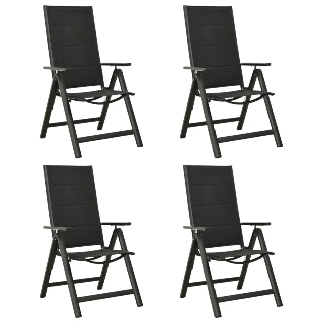 Ensemble à manger de jardin 5 pcs aluminium anthracite