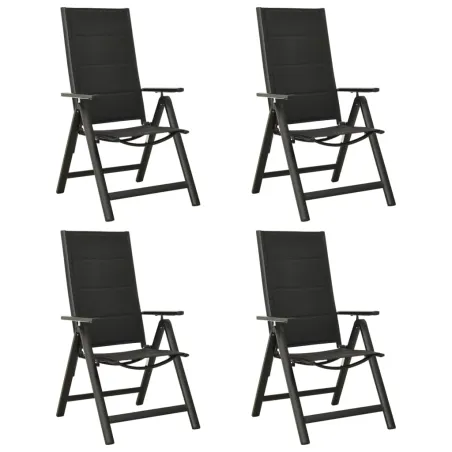 Ensemble à manger de jardin 5 pcs aluminium anthracite