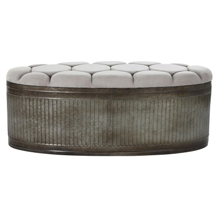 Barhocker DKD Home Decor  Beige Metall Polyester Dunkelbraun (121 x 44
