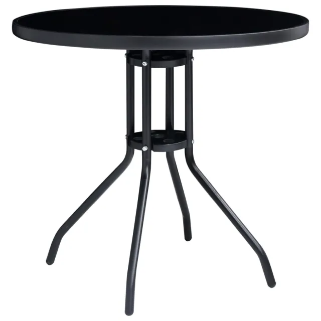 Ensemble de bistro 5 pcs noir et anthracite