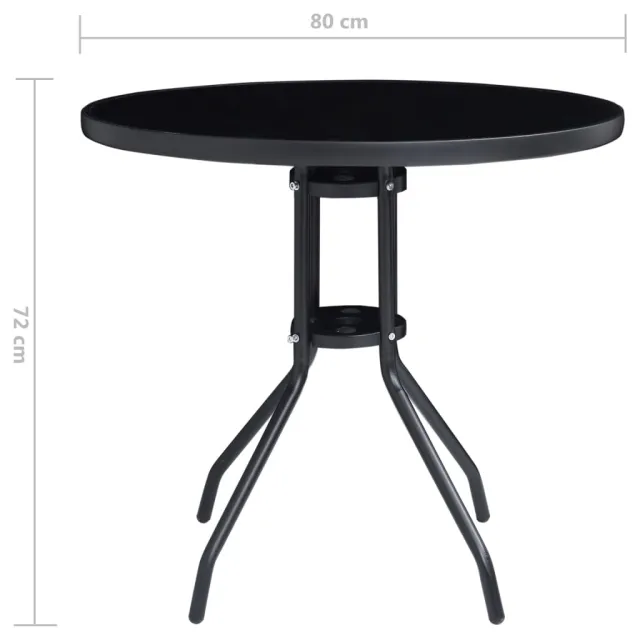 Ensemble de bistro 5 pcs noir et anthracite