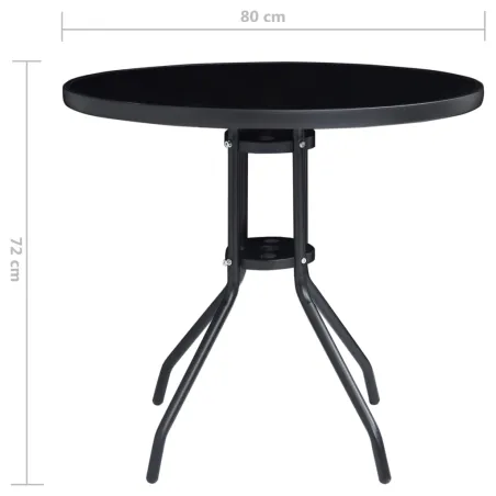 Ensemble de bistro 5 pcs noir et anthracite