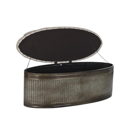 Barhocker DKD Home Decor  Beige Metall Polyester Dunkelbraun (121 x 44