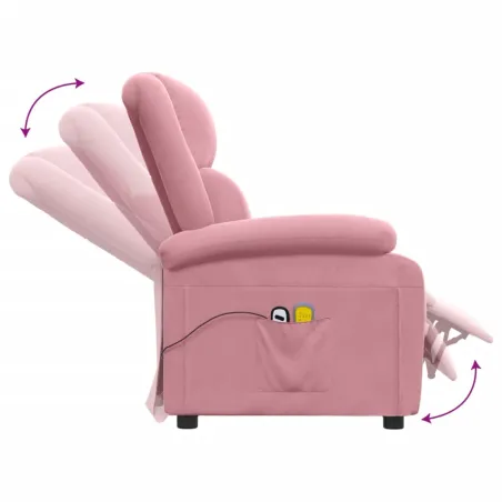 Fauteuil électrique de massage Rose Velours