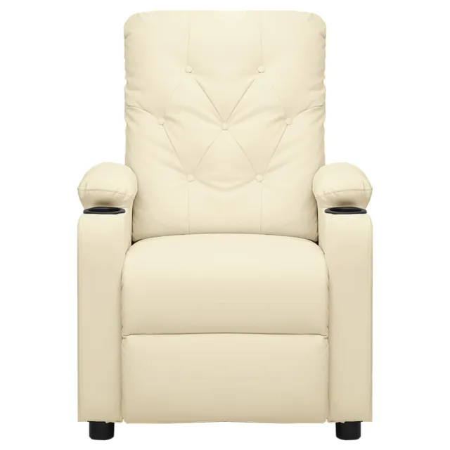 Fauteuil de massage électrique Crème Similicuir