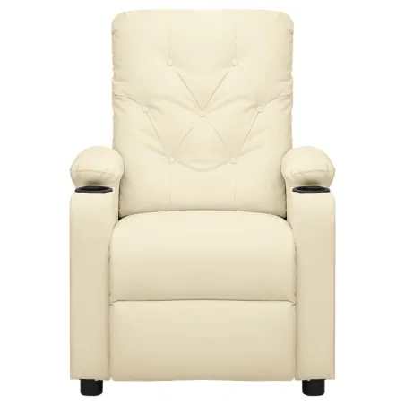 Fauteuil de massage électrique Crème Similicuir