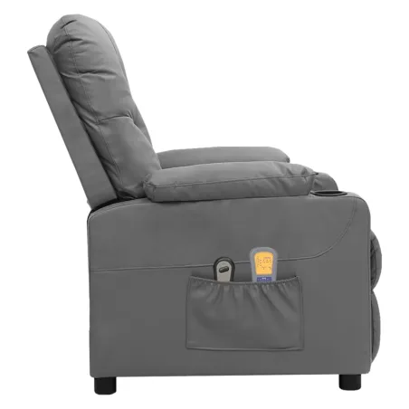 Fauteuil de massage électrique Gris Similicuir