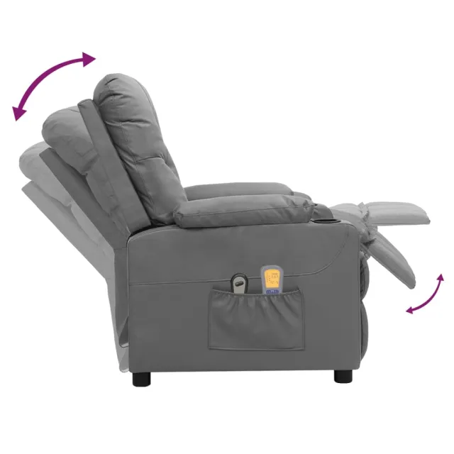 Fauteuil de massage électrique Gris Similicuir