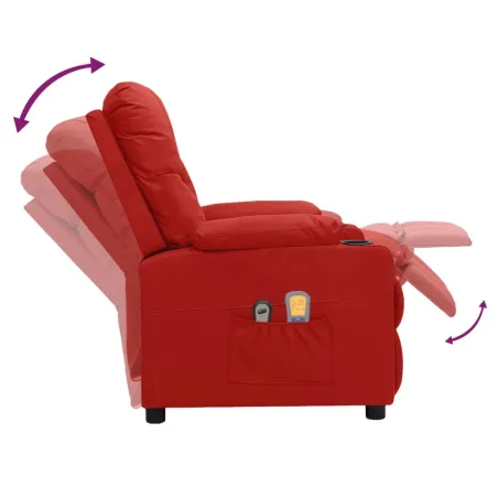 Fauteuil de massage électrique Rouge bordeaux Similicuir