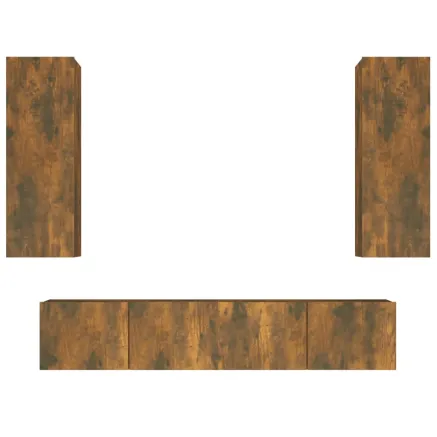 Ensemble de meubles TV 4 pcs Chêne fumé Bois d'ingénierie 2