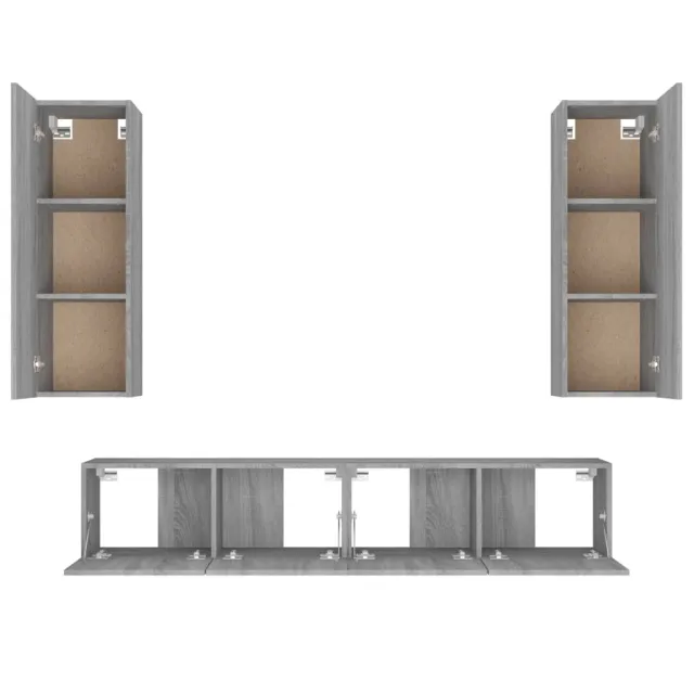 Ensemble de meubles TV 4 pcs Sonoma gris Bois d'ingénierie