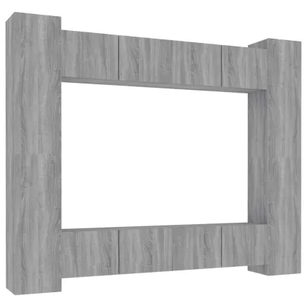 Ensemble de meubles TV 8 pcs Sonoma gris Bois d'ingénierie 2
