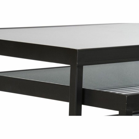 Juego de 3 Mesitas DKD Home Decor Negro 58 x 36,5 x 53,5 cm
