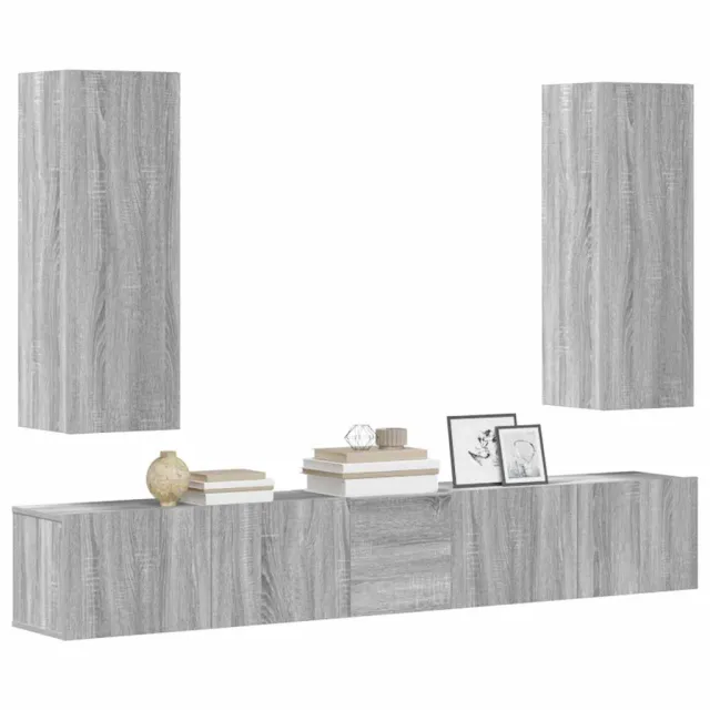 Ensemble de meubles TV 5 pcs Sonoma gris Bois d'ingénierie
