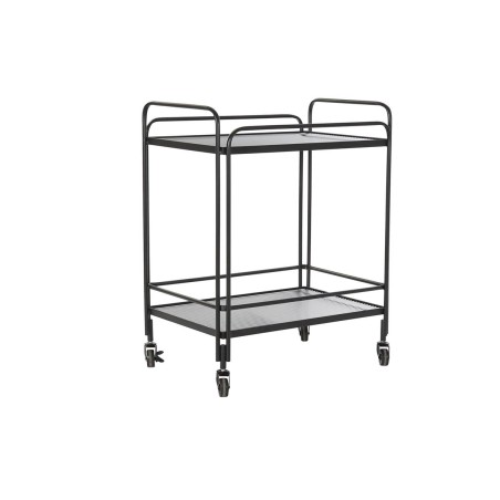 Carrello da Portata DKD Home Decor Nero Metallo Cristallo 60,5 x 40,5