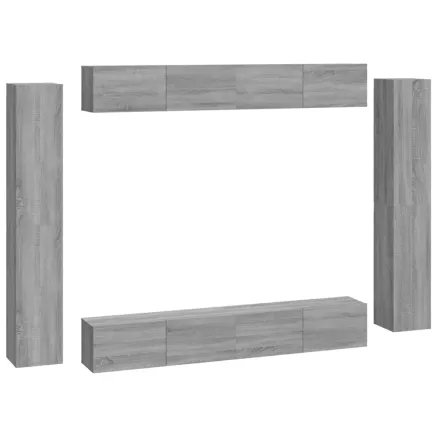 Ensemble de meubles TV 8 pcs Sonoma gris Bois d'ingénierie 2