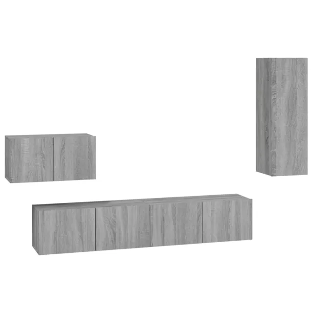 Ensemble de meubles TV 4 pcs Sonoma gris Bois d'ingénierie