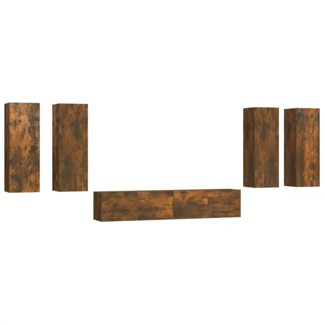 Ensemble de meubles TV 6 pcs Chêne fumé Bois d'ingénierie